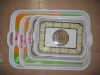 new style plastic tray melamine with handle