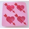 Fashinal & popular loving heart silicone Ice tray(CXIT-5011)
