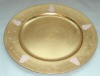 Wholesale golden plastic charger tray