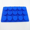 Wholesale 15 Cups Silicone Round Ice Cube Tray