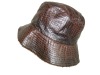 Wholesale fashion leather bucket hat