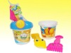 Wholesale 7pieces plastic beach sprinkler buckets