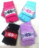 Wholesale convertible acrylic knit glove
