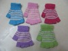 Wholesale fashion striped acrylic gloves