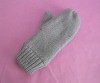 Wholesale Winter plain acrylic knitted mittens/gloves for adults