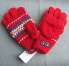 Wholesale jacquard acrylic fingerless glove