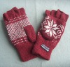 jacquard acrylic fingerless glove