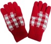 Wholesale fashion acrylic snow flower gloves mitten