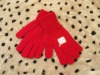 Wholesale Light Red Acrylic Knitted Magic Gloves