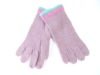 Wholesale Pink striped fashion knit gloves