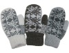 Wholesale fashion acrylic snow flower gloves mitten