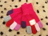 Wholesale 100% colorful Acrylic Knitted Magic Gloves