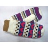 Wholesale Fashion ladies jacquard acrylic knitted gloves