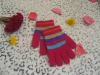 Wholesale Acrylic Stripe knitted Magic gloves