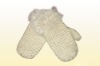 Wholesale children crochet gloves with fur
