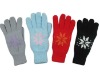 Wholesale fashion acrylic snow flower gloves mitten