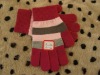 Wholesale Acrylic Kid Stripe Knit Magic Gloves