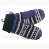 Wholesale Fashion ladies acrylic jacquard knitted gloves