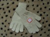 Wholesale White 100%Acrylic Knitted Magic Gloves
