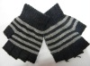 Wholesale Winter Fingerless Acrylic Gloves with stripped pattern