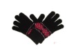 Wholesale 2011 The Newest Acrylic Black jacquard gloves