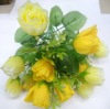 Wholesale Artificial flower/artificial plant--fresh yellow silk rose