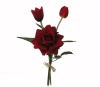 Wholesale 15.5" Silk flower Rose/tulip bundle X 3