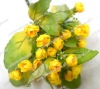 Wholesale Artificial flower/artificial plant--Bright yellow silk rose