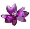 Colorful crystal rose flower