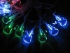 Wholesale multi colors led solar christmas light string with snowman