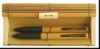 Wholesale Bookworm Triangle bamboo gift box For Bio Pen ZW12#