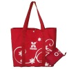 Wholesale Newest fashionable red nonwoven shopping bag