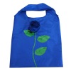 Wholesale rose flower reusable shopping bag folding nylon bag