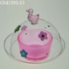Wholesale spring glass candle holder with cover