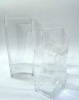 Wholesale cheap clear square glass candle holder
