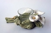 Wholesale Polyresin Calla with glass candle holder