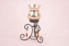 Wholesale blackiron stand and glass candle holder