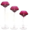 Wholesale handblown red color glass candle holder