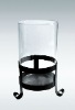 Wholesale clear big size glass candle holder