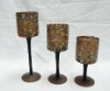 Wholesale glassware colored glass candle holder