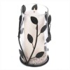 Wholesale Metal leaf and glass candle holder