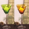 amber color glass holder