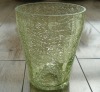 Wholesale Clear glass round crackle flower pots