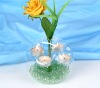 Wholesale Lamp blown glass vase with 4 embeded tealight candle holders