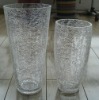 Wholesale Clear glass round crackle vases
