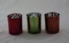 Wholesale Glass candle holder with electroplating design