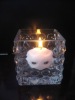 Wholesale hot sale square glass candle holder in 2011 new design