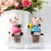 Wholesale cork wine bottle stopper/polyresin cow design