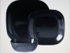 Wholesale Rounded Square Melamine Dinnerware Set--12pcs