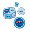 kids melamine dinnerware of 4--lovely car-blue